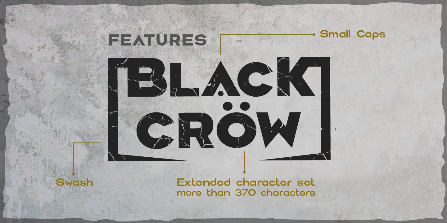 Przykład czcionki Black Crow Bold